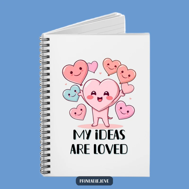 Funny Kawaii Heart Juggler Notebook: Jot Down Your Thoughts with Overflowing Joy