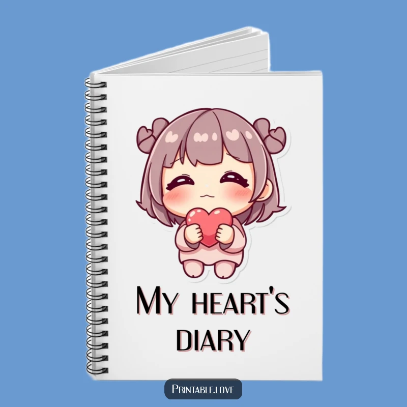 Funny Shy Heart Blushing Notebook - Journal Your Thoughts with Cute Style