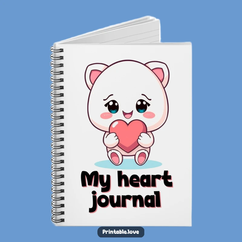 Funny Heart Gifter Notebook: Journal Your Feelings with a Loving Character