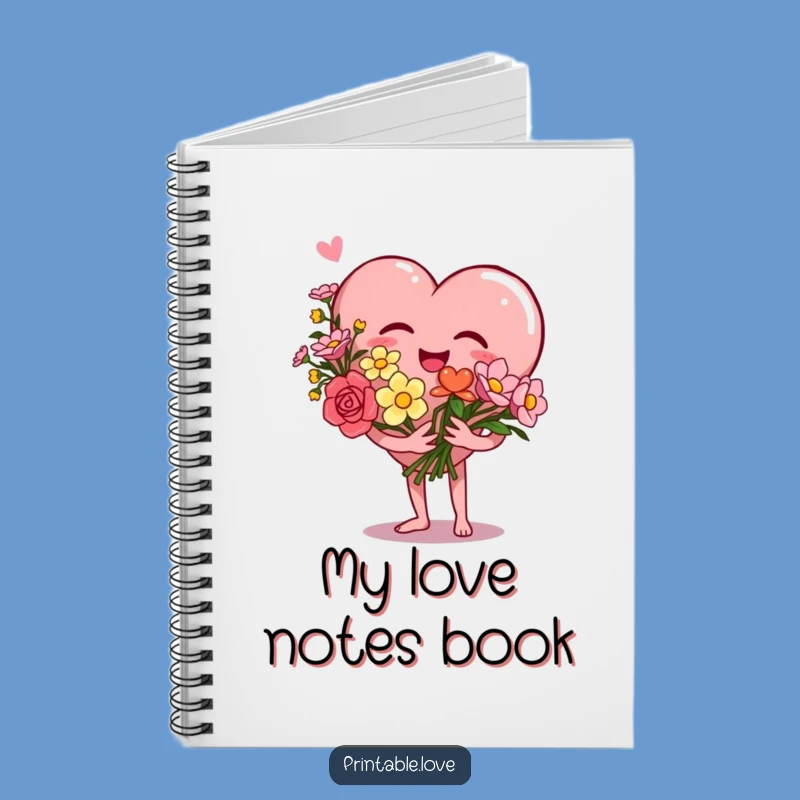 Funny Heart Notebook: Giggle Flowers Journal, Perfect Gift for Writers