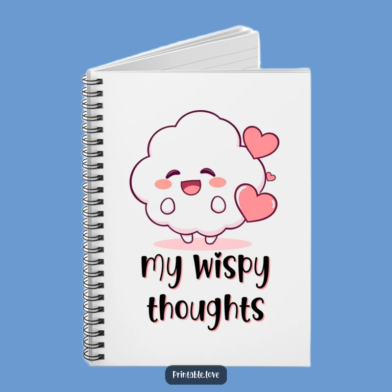 Funny Kawaii Cloud Notebook: Jot Down Giggles with This Happy Character Design