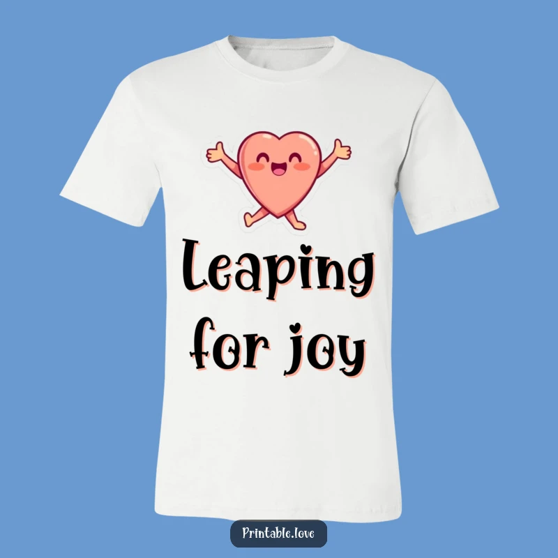 Funny Heart T-Shirt: Joyful Leap Style, Awesome Gift for Happy People