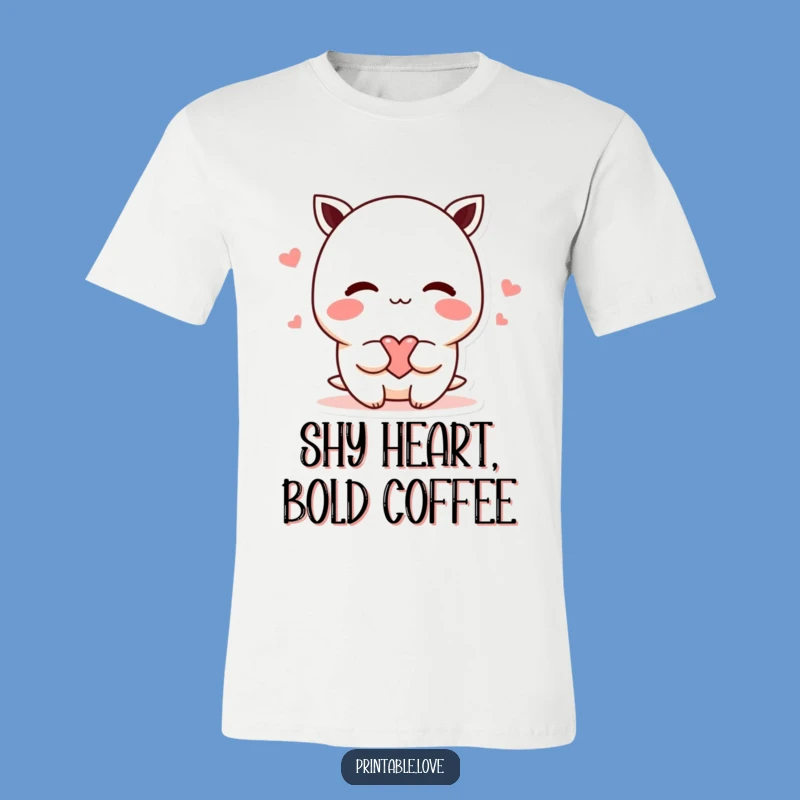 Funny Shy Kawaii Heart T-Shirt - Wear Your Affection Proudly