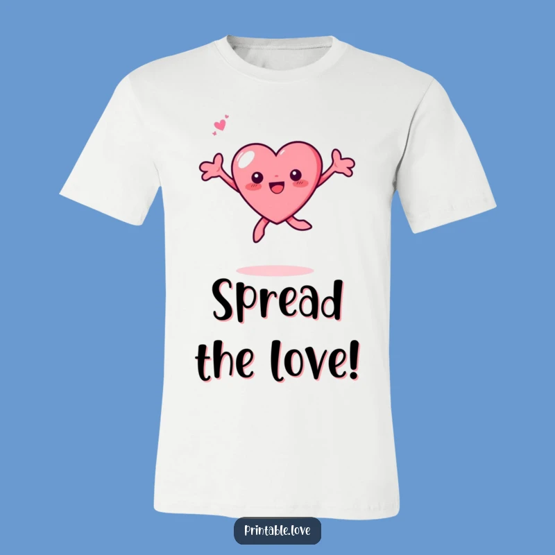 Funny Tiny Heart Leaping T-Shirt: Wear Your Happiness, A Great Gift for Joyful People