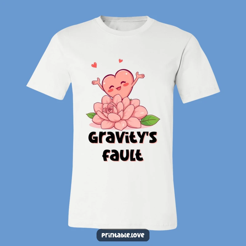 Funny Tripping Heart T-Shirt: Embrace Your Inner Clumsy