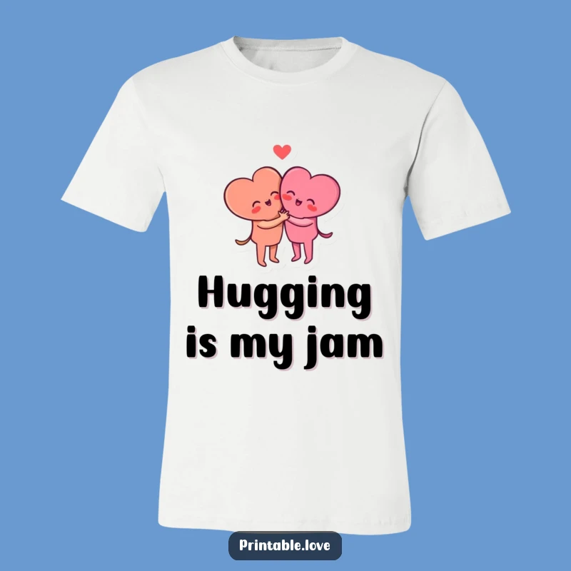 Funny Hugging Hearts T-Shirt: Wear Your Love with Cute Characters