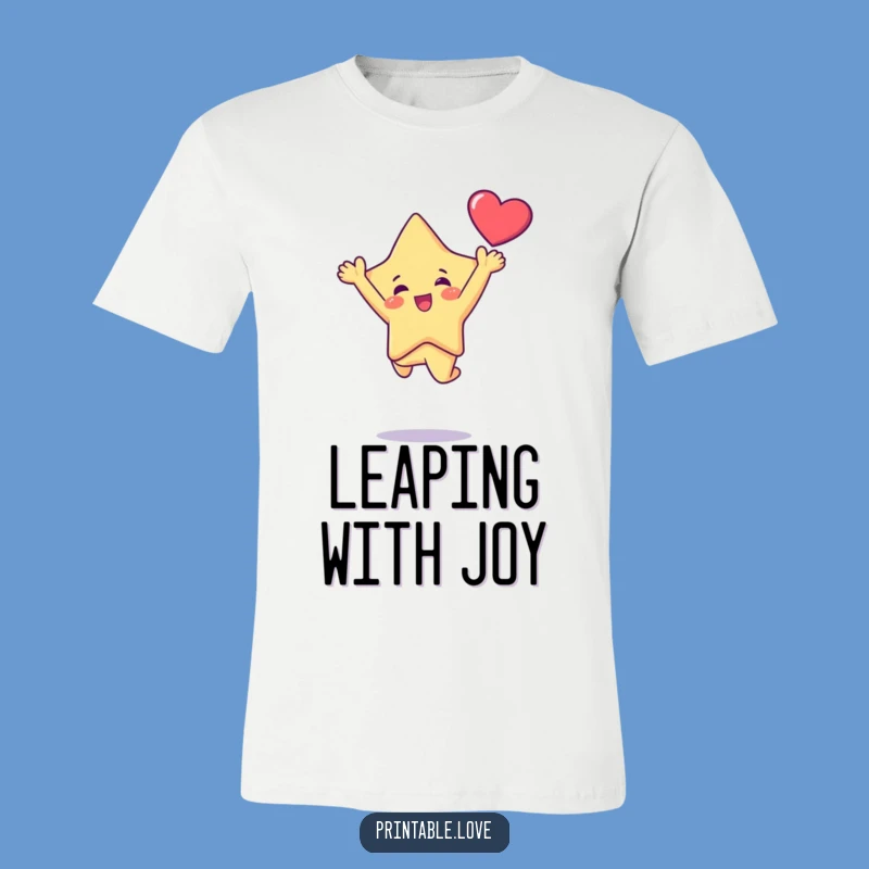 Funny Kawaii Star Leap T-Shirt: Shine Bright with Humorous Style!