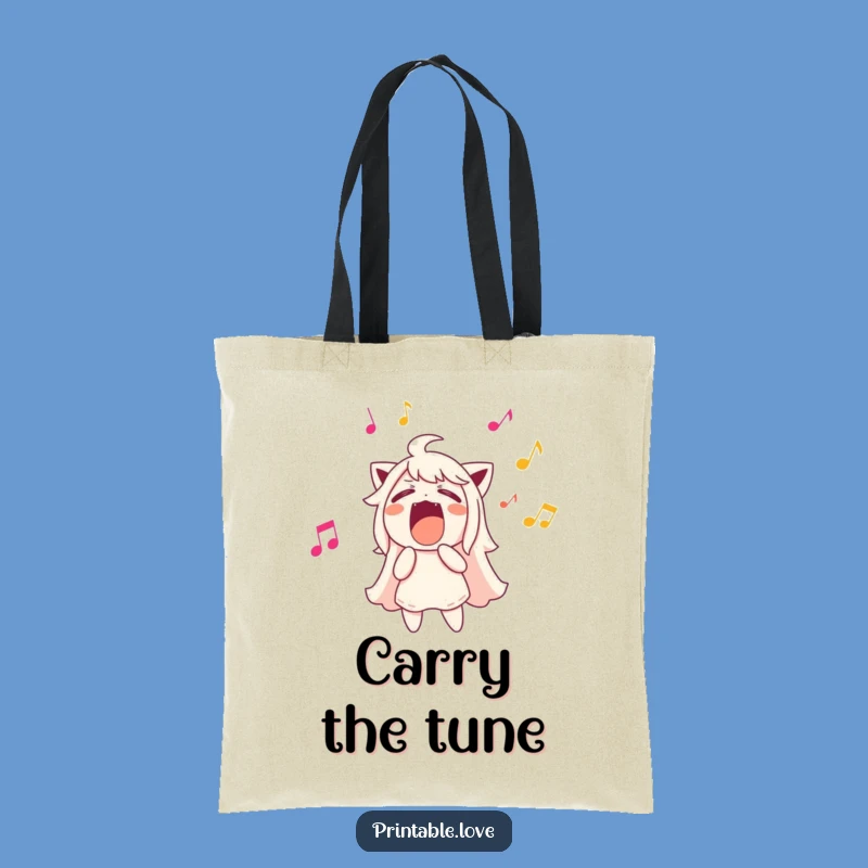 Funny Music Tote Bag: Carry Your Tunes, Stylish Humor Bag for Singers!