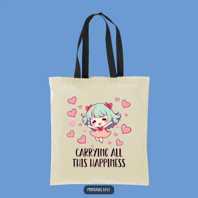 Funny Love Dancing Character Tote Bag: Carry Joy, Wonderful Funny Gift!
