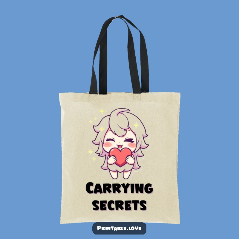 Funny Winking Heart Tote Bag: Carry Mischief and Love, A Practical Gift