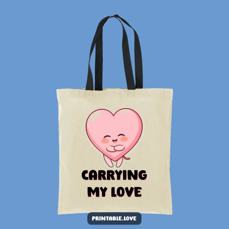 Funny Giggling Heart Tote: Joyful Hug Bag, Practical & Humorous Gift