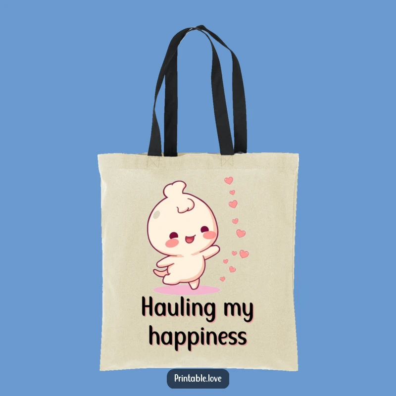 Funny Happy Trail Hearts Tote Bag: Carry Your Joyful Gift