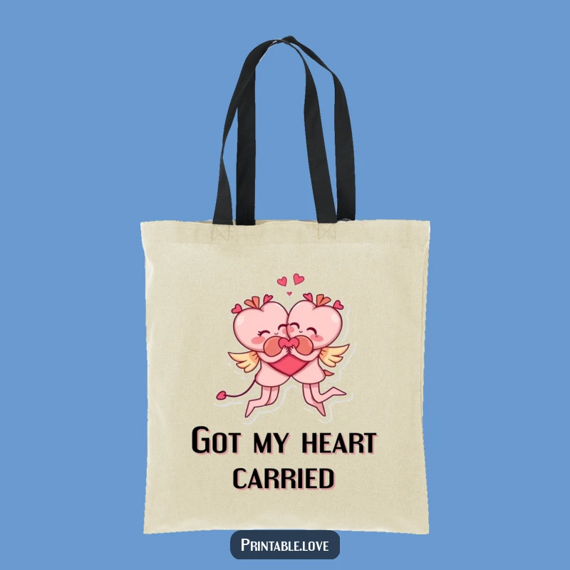 Funny Acrobatic Hearts Tote Bag: Carry Your Laughs in Style, Great Funny Gift